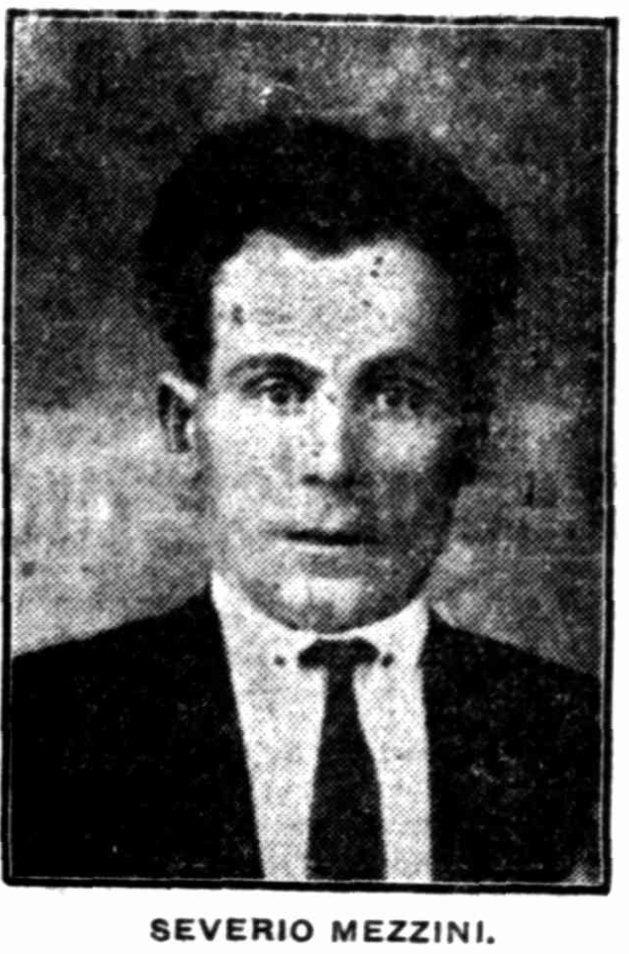 Old black and white portrait of Saverio Mezzini