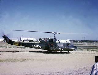 The Royal Australian Airforce Iroquois helicopter