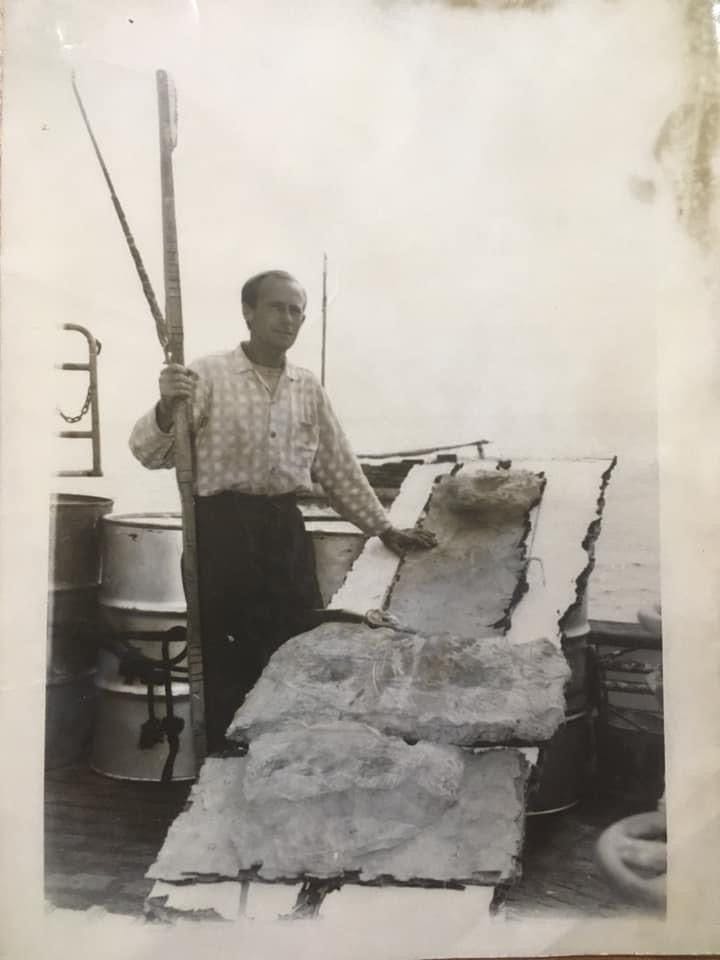 Jack Drinan next to his Makeshift Raft, Nor 6 1963