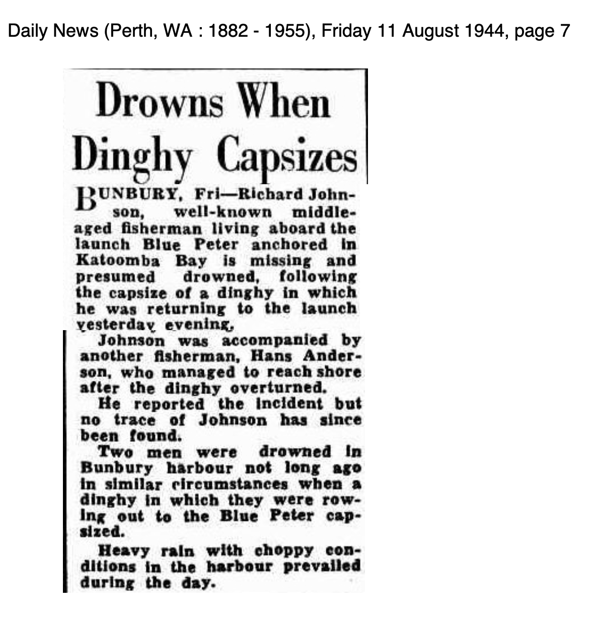 The Daily News, Friday 11 August 1944