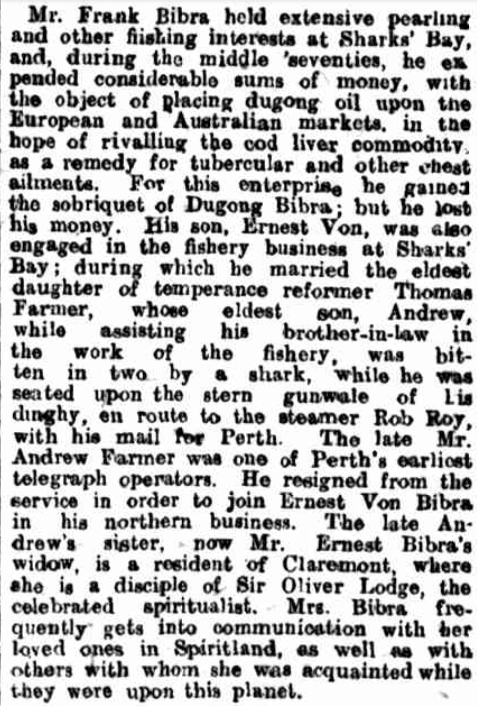 The Western Mail, Old Time Memories, Friday 27 June 1919