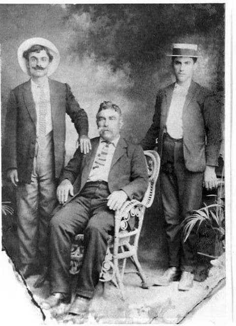 Calogero Raffaele LEFT Francesco SITTING Antonio RIGHT 1912